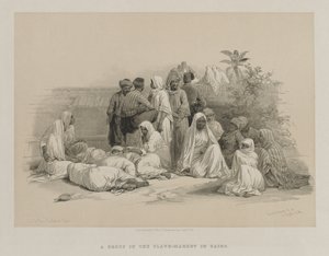 Egito e Núbia, volume III: No mercado de escravos no Cairo, 1849.