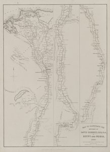 Egito e Núbia, Volume III: Mapa para ilustrar os esboços de David Roberts, Esq ... 1849, 1849. de Louis Haghe