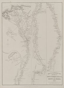 Egito e Núbia, Volume III: Mapa para ilustrar os esboços de David Roberts, Esq: R.A. no Egito e Núbia 1849 de Louis Haghe