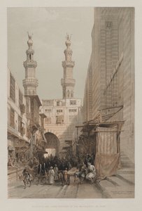 Egito e Núbia, Volume III: Minaretes e Grande Entrada dos Metwaleys, no Cairo de Louis Haghe