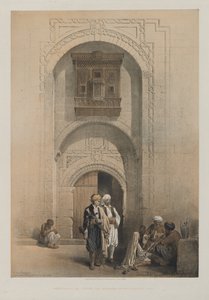 Egito e Núbia, Volume III: Mansão Moderna, mostrando a arquitetura arabesco do Cairo de Louis Haghe