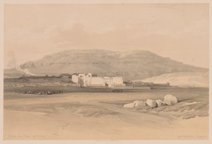 Egito e Núbia: Volume II - No. 20, Medinet Abou, Tebas de Louis Haghe