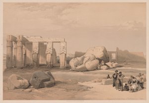 Egito e Núbia: Volume II - No. 4, Fragmentos dos Grandes Colossos, no Memnonium de Louis Haghe
