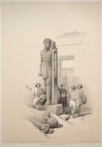 Egito e Núbia: Volume II - No. 7, Colossos em Wady Saboua de Louis Haghe