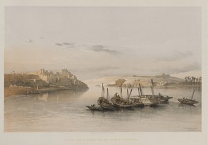 Egito e Núbia, Volume II: Visão Geral de Esouan e da Ilha de Elefantina de Louis Haghe