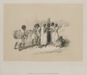 Egito e Núbia, Volume II: Grupo de Núbios-Wady Kardasey, 1847. de Louis Haghe
