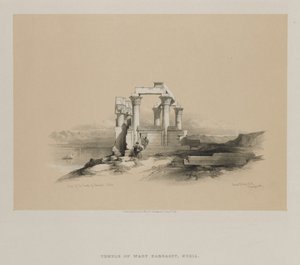 Egito e Núbia, Volume II: Ruínas do Templo de Kardeseh, Núbia de Louis Haghe