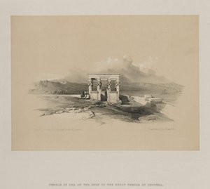 Egito e Núbia, Volume II: Templo de Ísis no telhado do Grande Templo de Dendera de Louis Haghe