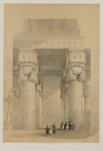 Egito e Núbia, Volume II: Vista sob o pórtico do Templo de Dendera de Louis Haghe