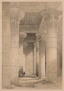 Egito e Núbia: Volume I - Frontispício, Vista sob o Grande Pórtico, Philae de Louis Haghe