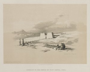 Egito e Núbia, Volume I: Abordagem ao Templo de Wady Saboua, Núbia de Louis Haghe
