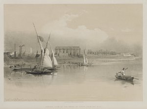 Egito e Núbia, Volume I: Vista Geral das Ruínas de Luxor, Do Nilo, 1846. de Louis Haghe