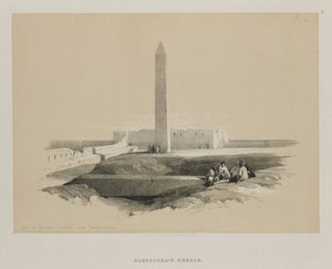 Egito e Núbia, Volume I: Obelisco em Alexandria, comumente chamado de Agulha de Cleópatra de Louis Haghe