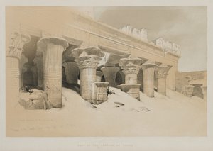 Egito e Núbia Volume I: Pórtico do Templo Edfou, Alto Egito de Louis Haghe