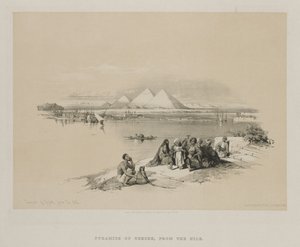 Egito e Núbia, Volume I: Pirâmides de Geezeh, do Nilo, 1846. de Louis Haghe
