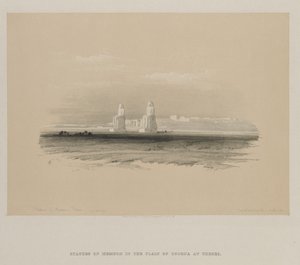 Egito e Núbia, Volume I: Estátuas de Memnon, Tebas, 1846. de Louis Haghe
