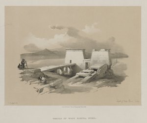 Egito e Nubia, Volume I: Templo de Wady Saboua, Nubia, 1846. de Louis Haghe