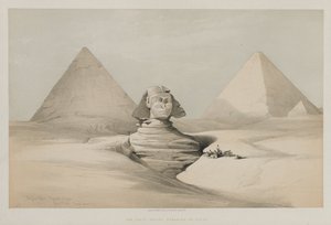 Egito e Núbia, Volume I: A Grande Esfinge, Pirâmides de Gezeeh de Louis Haghe