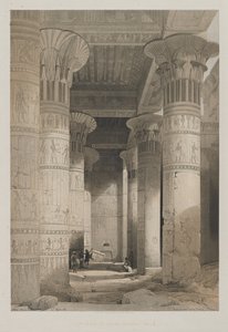 Egito e Núbia, Volume I: Vista Sob o Grande Pórtico do Templo, Philae, 1846. de Louis Haghe