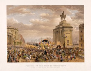 Funeral do Duque de Wellington, 18 de novembro de 1852, pub. 1853. de Louis Haghe