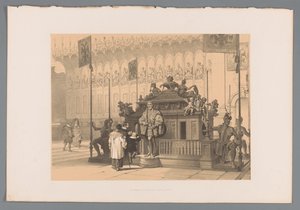 Graftombe van keizer Lodewijk de Beier te München O túmulo do imperador Ludwig em Munique (título no objeto) de Louis Haghe