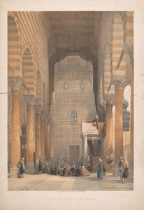 Interior da mesquita dos Metwalys de Louis Haghe