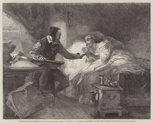Michael Angelo participando em seu Sick Servant, Urbino de Louis Haghe