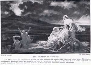 A erupção do Vesúvio 79AD de Louis Hector Leroux