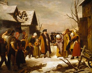 Luís XVI Distribuindo esmolas aos pobres de Versalhes durante o inverno de 1788