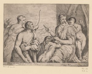 Vénus venda os olhos Amor de Louis I Boullogne