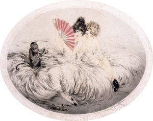 Atrás do Ventilador de Louis Icart