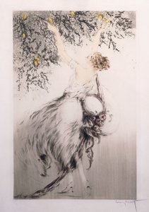 Rapariga a apanhar limões de Louis Icart