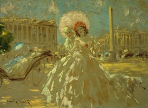 Place de la Concorde (óleo sobre tela) de Louis Icart
