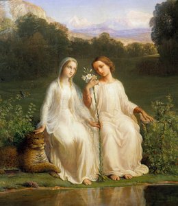 O poema da alma; Virginitas. Pintura de Anne Francois Louis Janmot (1814-1892)