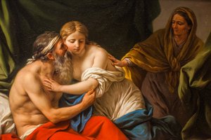 Sara apresenta Agar a Abraão de Louis Jean François Lagrenée