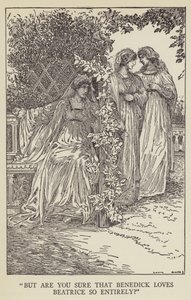 Mas você tem certeza de que Benedick ama Beatrice tão completamente de Louis John Rhead