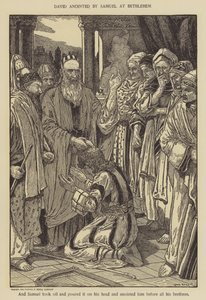 David ungido por Samuel em Belém de Louis John Rhead