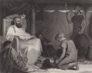 Davi trouxe perante Saul de Louis John Rhead