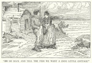 "Volte e diga ao peixe que queremos uma pequena cabana" (litho) de Louis John Rhead