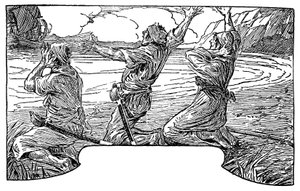Ilustração de Louis Rhead (1857-1926) para o romance "A Ilha do Tesouro" de Robert Louis Stevenson (1850-1894) 1915 de Louis John Rhead