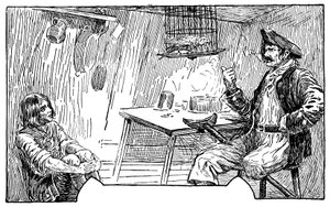 Ilustração de Louis Rhead (1857-1926) para o romance "A Ilha do Tesouro" de Robert Louis Stevenson (1850-1894) 1915 de Louis John Rhead