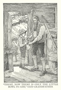 Ilustração para Heidi de Johanna Spyri (litografia) de Louis John Rhead