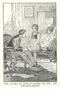 Ilustração para Heidi de Johanna Spyri (litografia) de Louis John Rhead