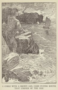 Ilustração para sequestrado por Robert Louis Stevenson de Louis John Rhead