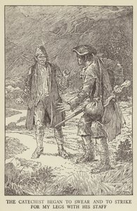 Ilustração para sequestrado por Robert Louis Stevenson de Louis John Rhead