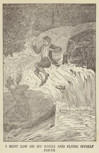 Ilustração para sequestrado por Robert Louis Stevenson de Louis John Rhead