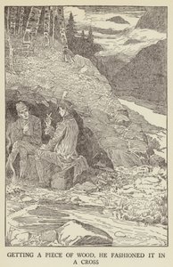 Ilustração para sequestrado por Robert Louis Stevenson de Louis John Rhead