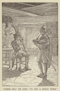Ilustração para sequestrado por Robert Louis Stevenson de Louis John Rhead