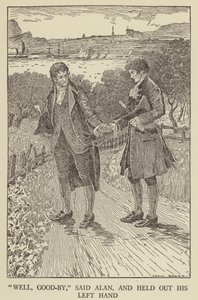 Ilustração para sequestrado por Robert Louis Stevenson de Louis John Rhead
