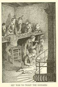 Ilustração para Tom Browns School-Days (gravura) de Louis John Rhead